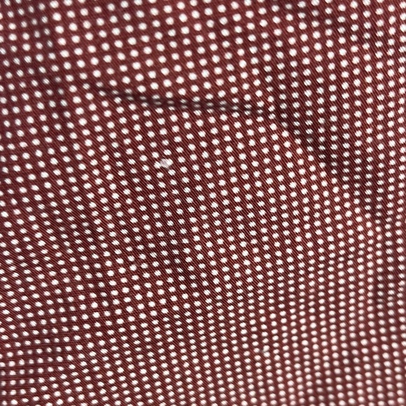 Prana Borla burgundy Mini dotted print casual button down size small - Picture 5 of 6